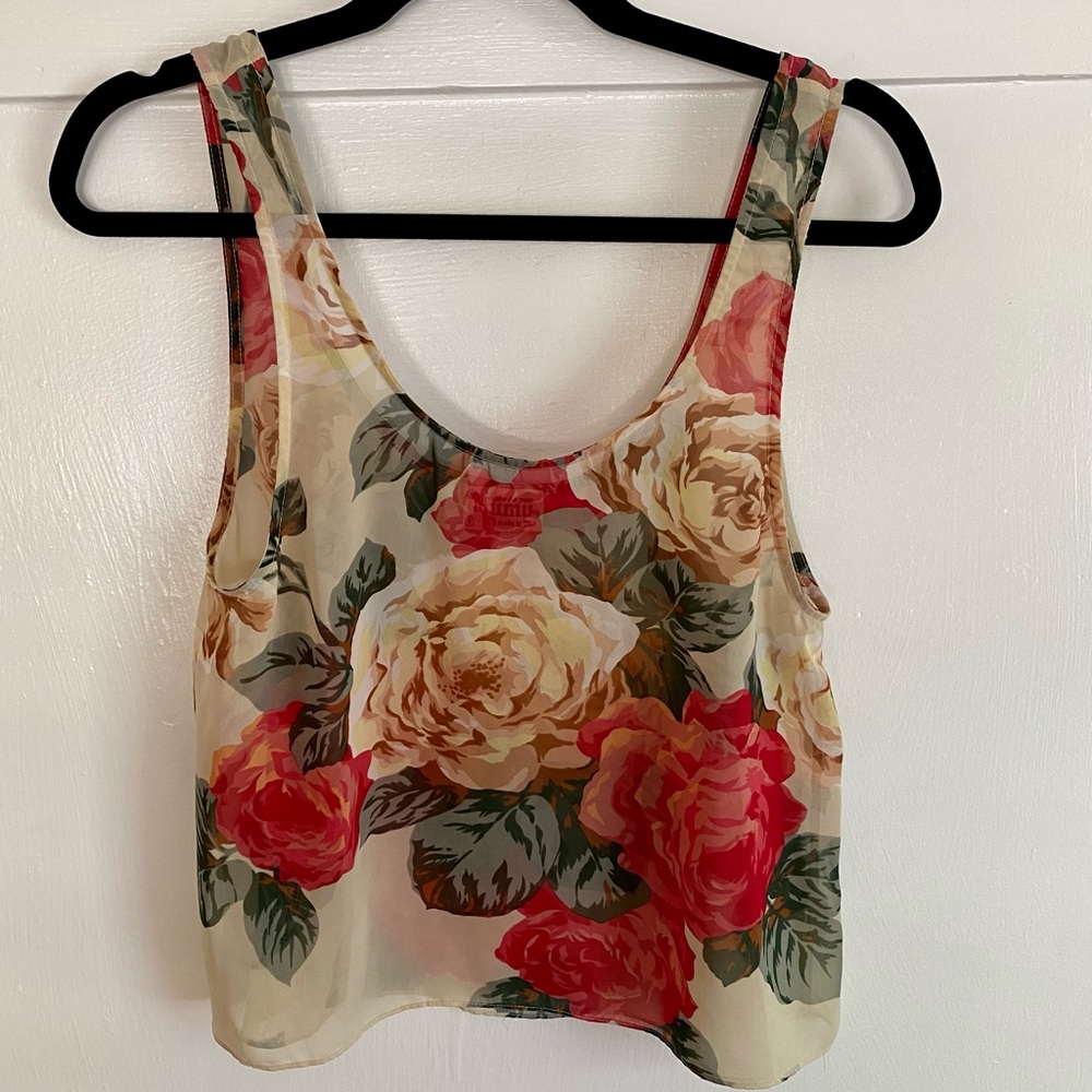 Show Me Your Mumu floral cropped tank, small